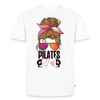 Instructeur de Pilates Enseignant - T-shirt Premium bio Homme - blanc - Devant - Nico (187cm)