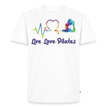 Instructeur de Pilates Enseignant - T-shirt Premium bio Homme - blanc - Devant - Nico (187cm)