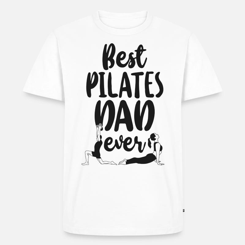 Pilates Instructor Teacher Dad - Männer Premium Bio T-Shirt - Weiß