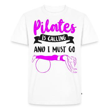 Instructeur de Pilates Professeur de Pilates - T-shirt Premium bio Homme - blanc - Devant - Nico (187cm)
