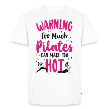 Avertissement de l’instructeur de Pilates - T-shirt Premium bio Homme - blanc - Devant - Nico (187cm)