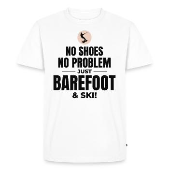 Pieds nus Ski nautique Sports extrêmes Pieds nus - T-shirt Premium bio Homme - blanc - Devant - Nico (187cm)