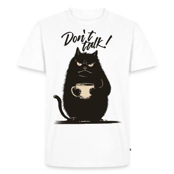 M. Cataire - Ne parlez pas ! - T-shirt Premium bio Homme - blanc - Devant - Nico (187cm)