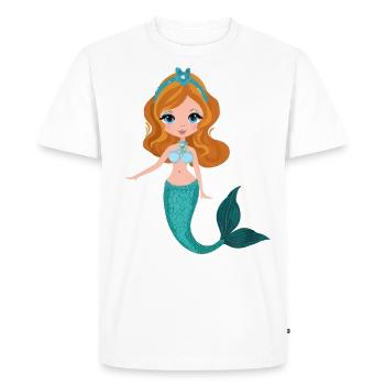 Sirène - T-shirt Premium bio Homme - blanc - Devant - Nico (187cm)