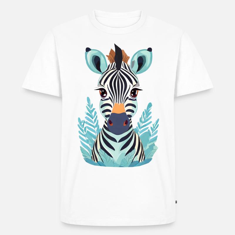 Zebra - Männer Premium Bio T-Shirt - Weiß