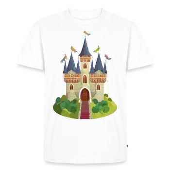 Château - T-shirt Premium bio Homme - blanc - Devant - Nico (187cm)