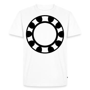 Poker Chip - Men's Premium Organic T-Shirt - white - Front - Nico (187cm)