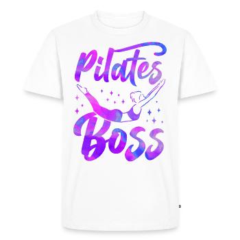 Instructeur de Pilates Professeur de Pilates - T-shirt Premium bio Homme - blanc - Devant - Nico (187cm)