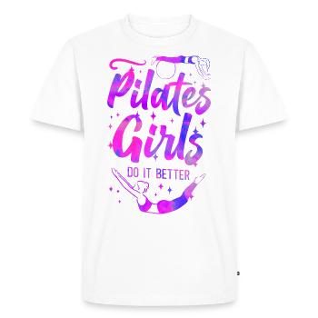 Instructeur de Pilates Professeur de Pilates - T-shirt Premium bio Homme - blanc - Devant - Nico (187cm)