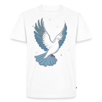 Colombe de la paix - T-shirt Premium bio Homme - blanc - Devant - Nico (187cm)