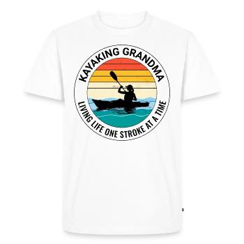 kayaking Gradma Kayak Canoe Kayaker Funny - Men's Premium Organic T-Shirt - white - Front - Nico (187cm)