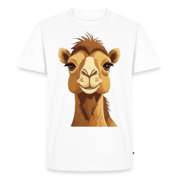 Chameau mignon - T-shirt Premium bio Homme - blanc - Devant - Nico (187cm)