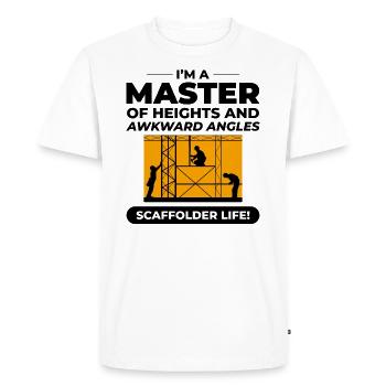 Plate-forme d’échafaudage d’échafaudage de constructeur d’échafaudages - T-shirt Premium bio Homme - blanc - Devant - Nico (187cm)