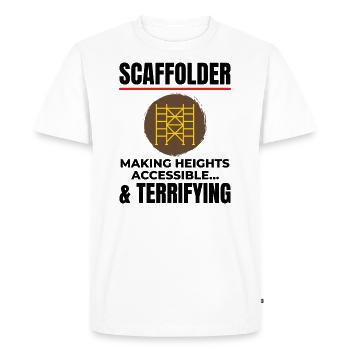 Plate-forme d’échafaudage d’échafaudage de constructeur d’échafaudages - T-shirt Premium bio Homme - blanc - Devant - Nico (187cm)