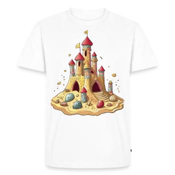 Château de sable - T-shirt Premium bio Homme - blanc - Devant - Nico (187cm)