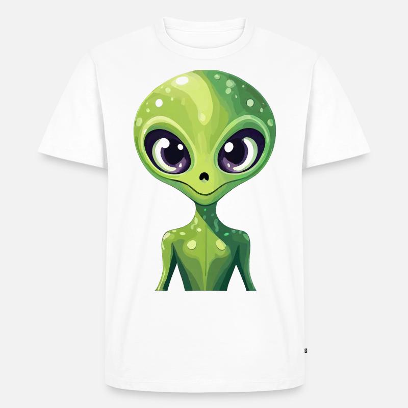 Alien oder Außerirdischer - Männer Premium Bio T-Shirt - Weiß