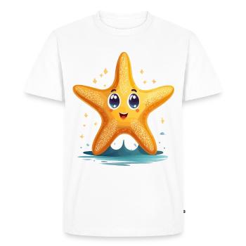 Étoile de mer - T-shirt Premium bio Homme - blanc - Devant - Nico (187cm)