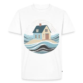 House by the sea - Men's Premium Organic T-Shirt - white - Front - Nico (187cm)