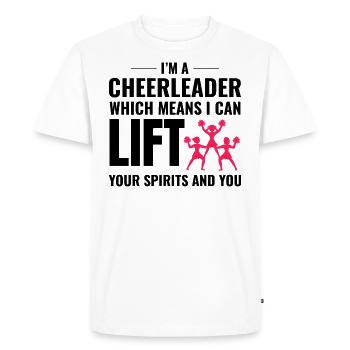 Cheerleader Cheerleading Girl Cheering Cheer Squad - Men's Premium Organic T-Shirt - white - Front - Nico (187cm)