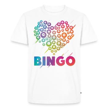 Bingo Player Heart Bingo - T-shirt Premium bio Homme - blanc - Devant - Nico (187cm)
