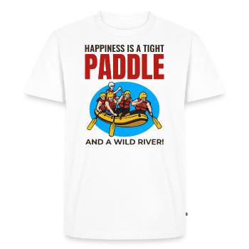 Rafting Team Raft Eau Vive Rafter Paddle Drôle - T-shirt Premium bio Homme - blanc - Devant - Nico (187cm)