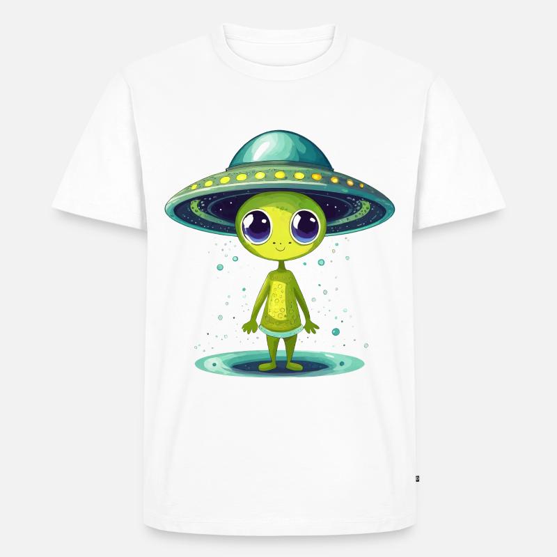 Alien - Männer Premium Bio T-Shirt - Weiß