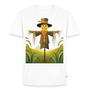 Épouvantail dans un champ - T-shirt Premium bio Homme - blanc - Devant - Nico (187cm)