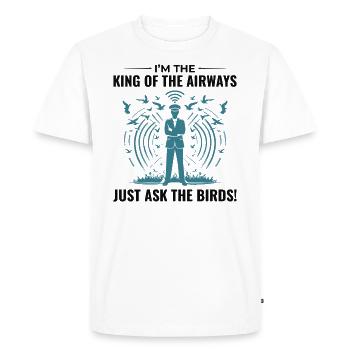 Contrôleur de la circulation aérienne ATC Aviation Humour Avion - T-shirt Premium bio Homme - blanc - Devant - Nico (187cm)