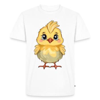 Poussin - T-shirt Premium bio Homme - blanc - Devant - Nico (187cm)