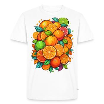 Agrumes - T-shirt Premium bio Homme - blanc - Devant - Nico (187cm)