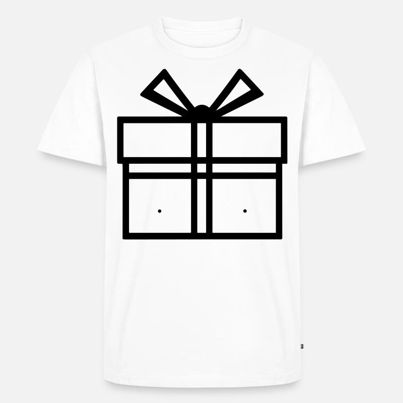 Kleine Geschenkbox - Männer Premium Bio T-Shirt - Weiß
