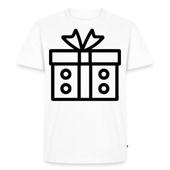Petite boite cadeau - T-shirt Premium bio Homme - blanc - Devant - Nico (187cm)