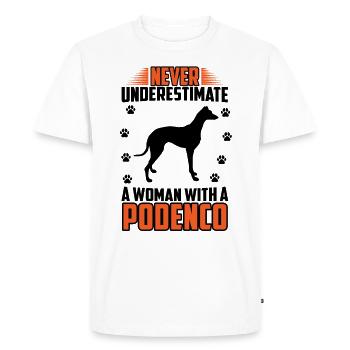Podenco Greyhound Femme avec Podenco - T-shirt Premium bio Homme - blanc - Devant - Nico (187cm)