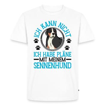 Plans pour chiens de montagne avec Swiss Mountain Dog - T-shirt Premium bio Homme - blanc - Devant - Nico (187cm)