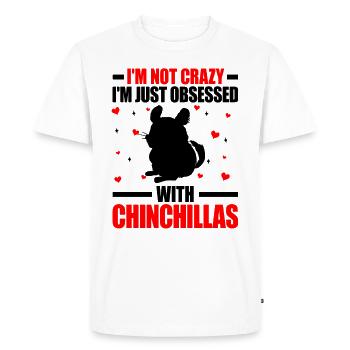 Chinchilla pas folle rongeur souris laineuse - T-shirt Premium bio Homme - blanc - Devant - Nico (187cm)