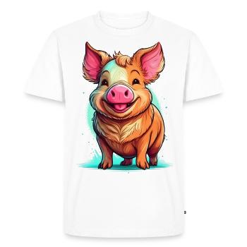 Le moi le plus faible - T-shirt Premium bio Homme - blanc - Devant - Nico (187cm)