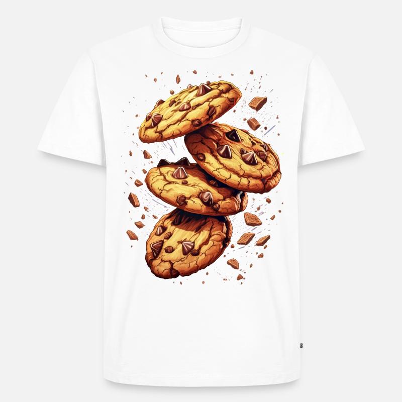 Schokokekse oder Cookies - Männer Premium Bio T-Shirt - Weiß