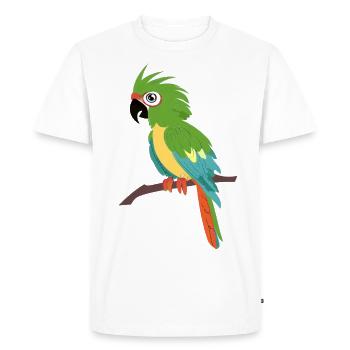 Parrot - Men's Premium Organic T-Shirt - white - Front - Nico (187cm)