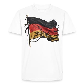 Allemagne Allemagne Allemand GER Almanya Alemania - T-shirt Premium bio Homme - blanc - Devant - Nico (187cm)