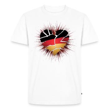 Allemagne Allemagne Allemand GER Almanya Alemania - T-shirt Premium bio Homme - blanc - Devant - Nico (187cm)
