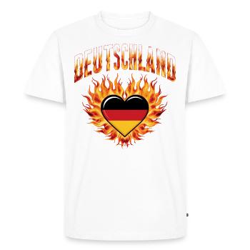 Allemagne Allemagne Allemand GER Almanya Alemania - T-shirt Premium bio Homme - blanc - Devant - Nico (187cm)