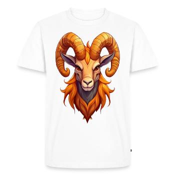 Capricorne - T-shirt Premium bio Homme - blanc - Devant - Nico (187cm)