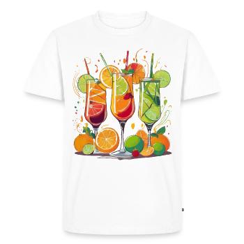 Cocktails - Men's Premium Organic T-Shirt - white - Front - Nico (187cm)