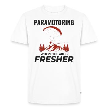 Paramotor Pilot Paramotoring Powered Paraglider - Men's Premium Organic T-Shirt - white - Front - Nico (187cm)