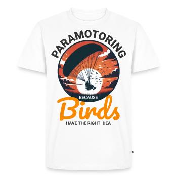 Paramotor Pilot Paramotoring Powered Paraglider - Men's Premium Organic T-Shirt - white - Front - Nico (187cm)