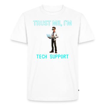Croyez-moi, je suis le support technique - T-shirt Premium bio Homme - blanc - Devant - Nico (187cm)