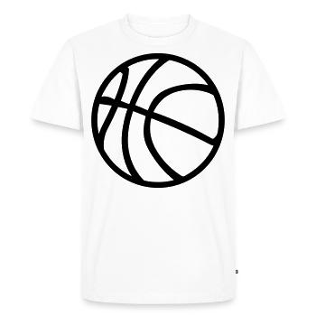 Ballon de basket - T-shirt Premium bio Homme - blanc - Devant - Nico (187cm)