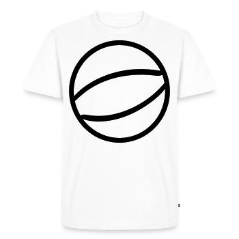 Ballon de basket - T-shirt Premium bio Homme - blanc - Devant - Nico (187cm)