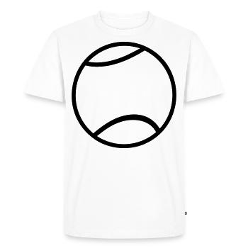 Balle de tennis - T-shirt Premium bio Homme - blanc - Devant - Nico (187cm)