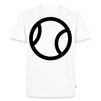 Balle de tennis - T-shirt Premium bio Homme - blanc - Devant - Nico (187cm)